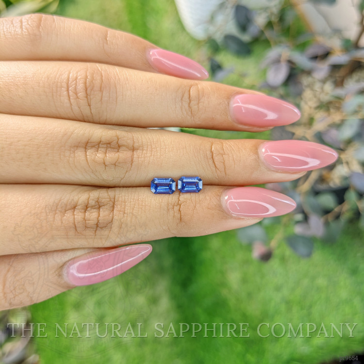 1.22 Ct.Tw. Blue Sapphire Pair from Ceylon (Sri Lanka)
