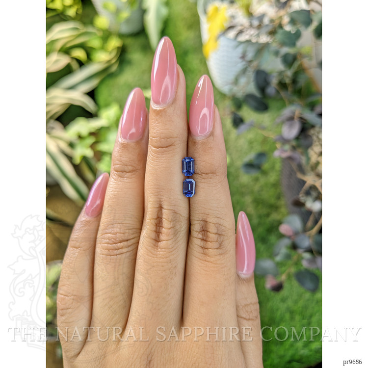 1.40 Ct.Tw. Blue Sapphire Pair from Ceylon (Sri Lanka)