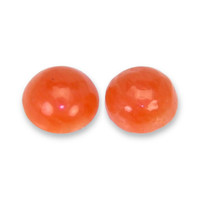 0.42&nbsp;Ct.Tw.Total Carat Weight Cabochon Coral Pair from Italy Video