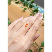 0.42&nbsp;Ct.Tw.Total Carat Weight Cabochon Coral Pair from Italy Life Style