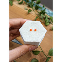 0.42 Ct.Tw.Total Carat Weight Cabochon Coral Pair from Italy Life Style