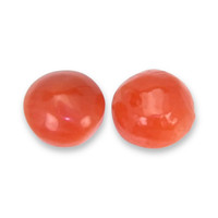 0.31&nbsp;Ct.Tw.Total Carat Weight Cabochon Coral Pair from Italy Video