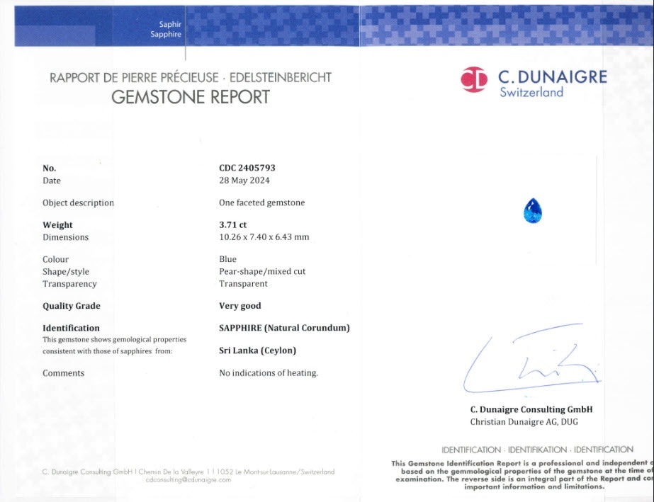 7.20 Ct.Tw. Blue Sapphire Pair from Ceylon (Sri Lanka)