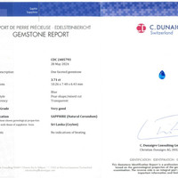 7.20 Ct.Tw.Total Carat Weight Blue Sapphire Pair from Ceylon (Sri Lanka) Scan Report