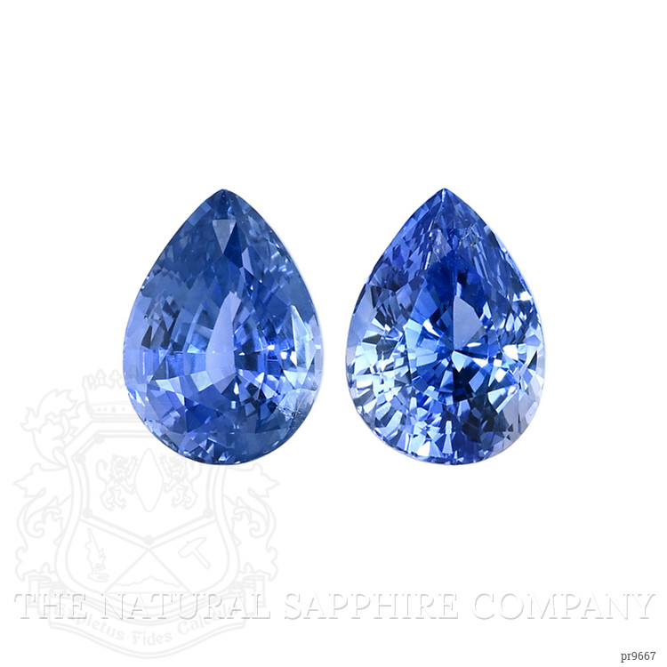 7.20 Ct.Tw. Blue Sapphire Pair from Ceylon (Sri Lanka)