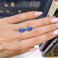 7.20&nbsp;Ct.Tw.Total Carat Weight Blue Sapphire Pair from Ceylon (Sri Lanka) Life Style