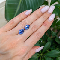 7.20&nbsp;Ct.Tw.Total Carat Weight Blue Sapphire Pair from Ceylon (Sri Lanka) Life Style