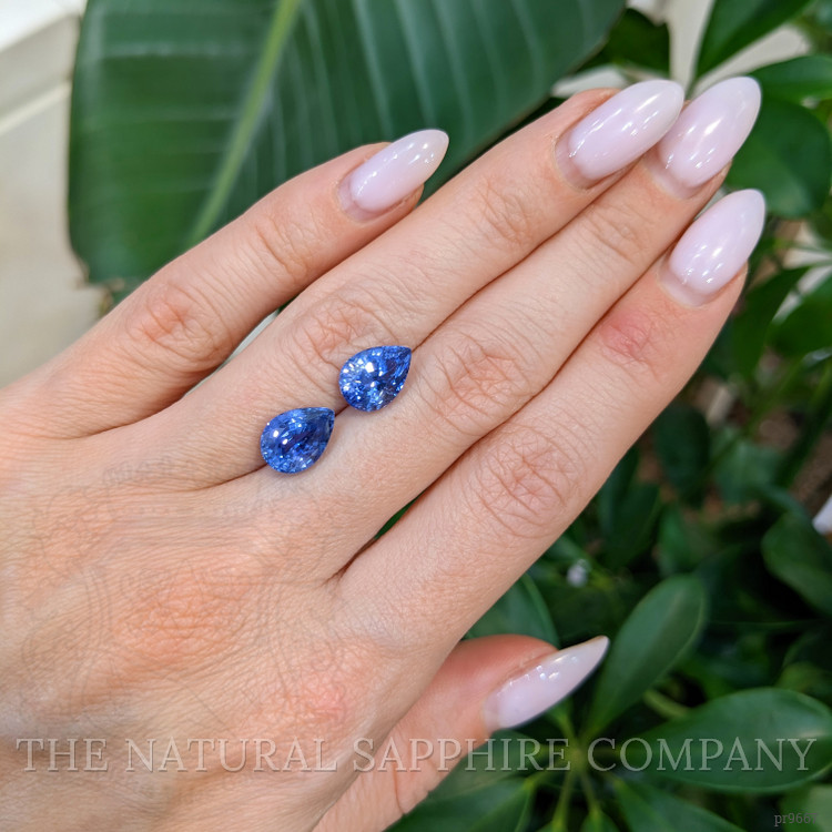 7.20 Ct.Tw. Blue Sapphire Pair from Ceylon (Sri Lanka)