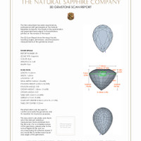 7.20 Ct.Tw.Total Carat Weight Blue Sapphire Pair from Ceylon (Sri Lanka) 3 D Scan Report