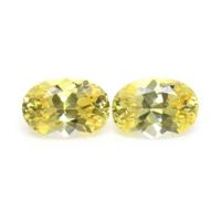 1.08&nbsp;Ct.Tw.Total Carat Weight Yellow Sapphire Pair from Ceylon (Sri Lanka) Video