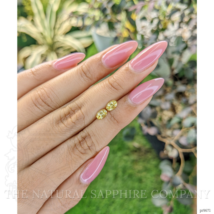 1.08 Ct.Tw. Yellow Sapphire Pair from Ceylon (Sri Lanka)