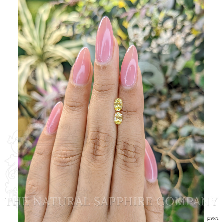 1.08 Ct.Tw. Yellow Sapphire Pair from Ceylon (Sri Lanka)