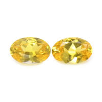 0.94&nbsp;Ct.Tw.Total Carat Weight Yellowish Orange Sapphire Pair from Ceylon (Sri Lanka) Video