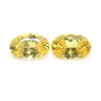 1.06&nbsp;Ct.Tw.Total Carat Weight Yellow Sapphire Pair from Ceylon (Sri Lanka) Video