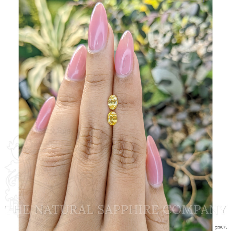 1.06 Ct.Tw. Yellow Sapphire Pair from Ceylon (Sri Lanka)