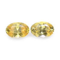 1.10&nbsp;Ct.Tw.Total Carat Weight Orangish Yellow Sapphire Pair from Ceylon (Sri Lanka) Video