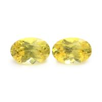 1.07&nbsp;Ct.Tw.Total Carat Weight Yellow Sapphire Pair from Ceylon (Sri Lanka) Video