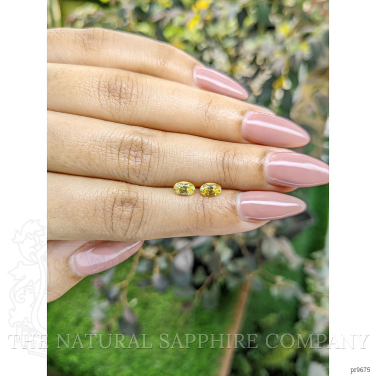 1.07 Ct.Tw. Yellow Sapphire Pair from Ceylon (Sri Lanka)