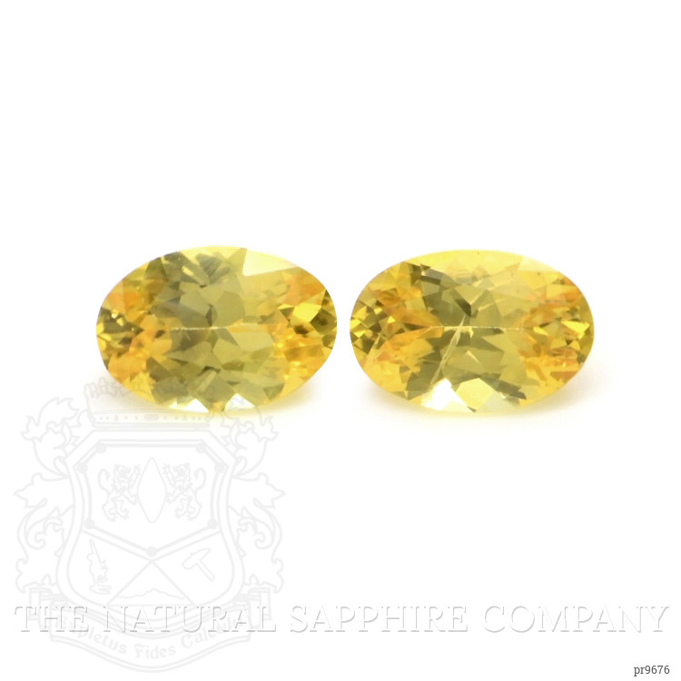 1.00 Ct.Tw. Yellow Sapphire Pair from Ceylon (Sri Lanka)