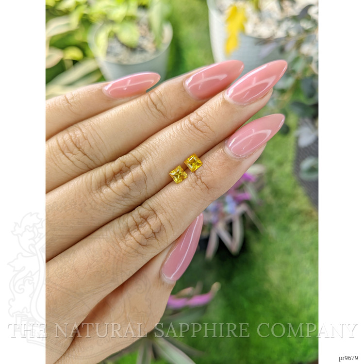 0.86 Ct.Tw. Yellow Sapphire Pair from Ceylon (Sri Lanka)