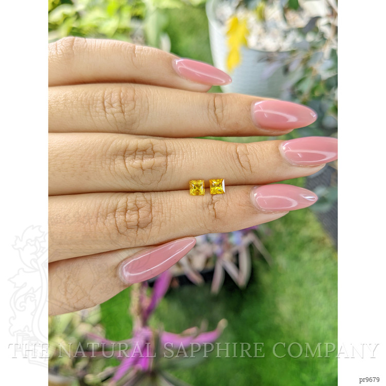 0.86 Ct.Tw. Yellow Sapphire Pair from Ceylon (Sri Lanka)