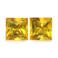 0.90&nbsp;Ct.Tw.Total Carat Weight Orangish Yellow Sapphire Pair from Ceylon (Sri Lanka) Video