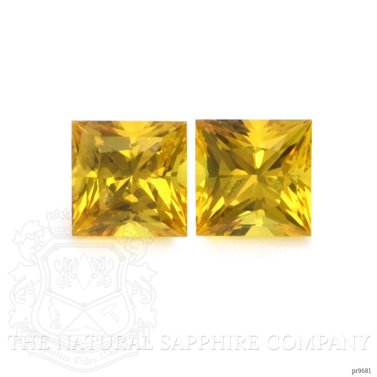 0.90 Ct.Tw. Orangish Yellow Sapphire Pair from Ceylon (Sri Lanka)