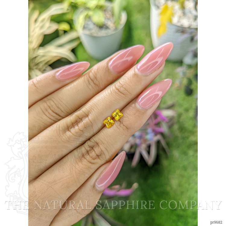 0.97 Ct.Tw. Yellow Sapphire Pair from Ceylon (Sri Lanka)