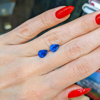 2.69&nbsp;Ct.Tw.Total Carat Weight Blue Sapphire Pair from Ceylon (Sri Lanka) Life Style