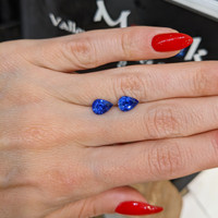 2.69&nbsp;Ct.Tw.Total Carat Weight Blue Sapphire Pair from Ceylon (Sri Lanka) Life Style