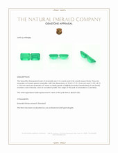 6.52 Ct.Tw.Total Carat Weight Emerald Pair from Colombia Appraisal