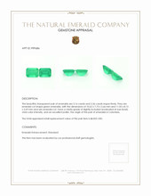 6.52 Ct.Tw.Total Carat Weight Emerald Pair from Colombia Appraisal