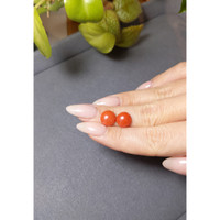 4.96 Ct.Tw.Total Carat Weight Cabochon Coral Pair from Italy Life Style