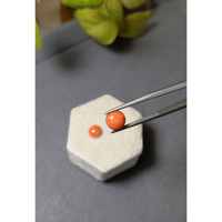 3.83&nbsp;Ct.Tw.Total Carat Weight Cabochon Coral Pair from Italy Life Style