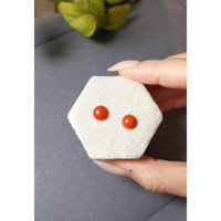 3.15&nbsp;Ct.Tw.Total Carat Weight Cabochon Coral Pair from Italy Life Style