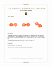 1.07 Ct.Tw.Total Carat Weight Cabochon Coral Pair from Italy Appraisal