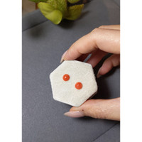 1.62&nbsp;Ct.Tw.Total Carat Weight Cabochon Coral Pair from Italy Life Style