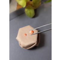 1.13 Ct.Tw.Total Carat Weight Cabochon Coral Pair from Italy Life Style