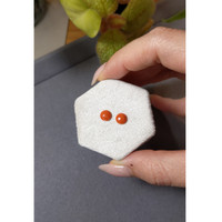 1.16&nbsp;Ct.Tw.Total Carat Weight Cabochon Coral Pair from Italy Life Style