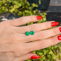 1.96 Ct.Tw.Total Carat Weight Emerald Pair from Afghanistan Life Style