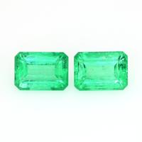 2.01 Ct.Tw.Total Carat Weight Emerald Pair from Afghanistan Video