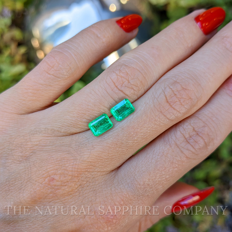 2.01 Ct.Tw. Emerald Pair from Afghanistan