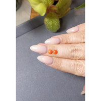 0.57 Ct.Tw.Total Carat Weight Cabochon Coral Pair from Italy Life Style