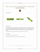 21.27 Ct.Tw.Total Carat Weight Green (Lime Green) Peridot Pair from Ceylon (Sri Lanka) Appraisal