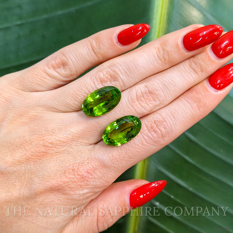 21.27 Ct.Tw. Peridot Pair from Ceylon (Sri Lanka)