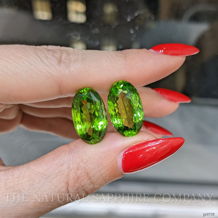 21.27 Ct.Tw. Peridot Pair from Ceylon (Sri Lanka)