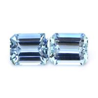 7.79&nbsp;Ct.Tw.Total Carat Weight Aquamarine Pair from Mozambique Video