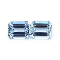 7.79 Ct.Tw.Total Carat Weight Aquamarine Pair from Mozambique Video