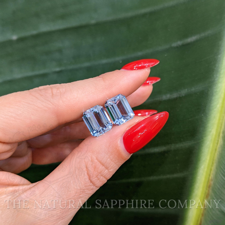 7.79 Ct.Tw. Aquamarine Pair from Mozambique