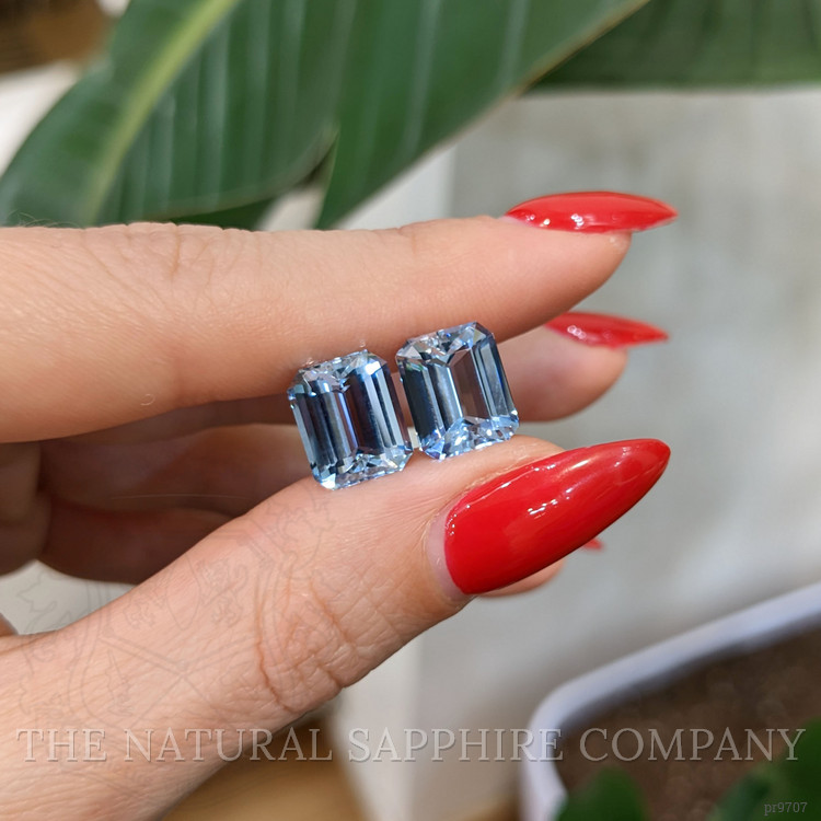 7.79 Ct.Tw. Aquamarine Pair from Mozambique